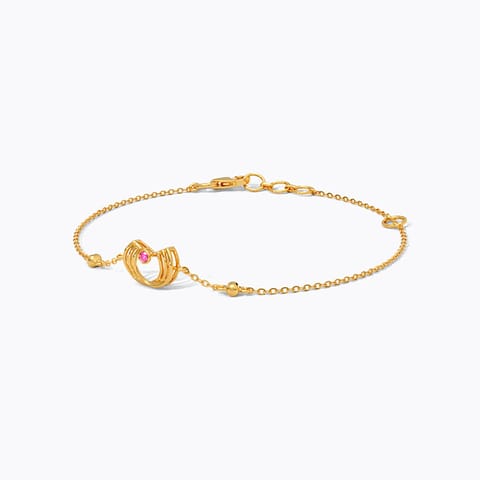 Ruby Ruffle Gemstone Bracelet