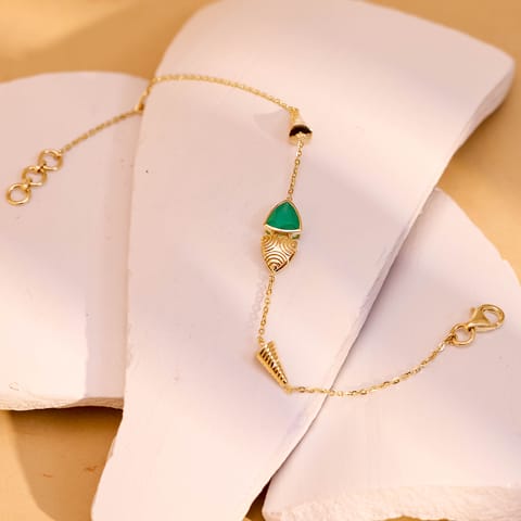 Trinity Green Gemstone Bracelet