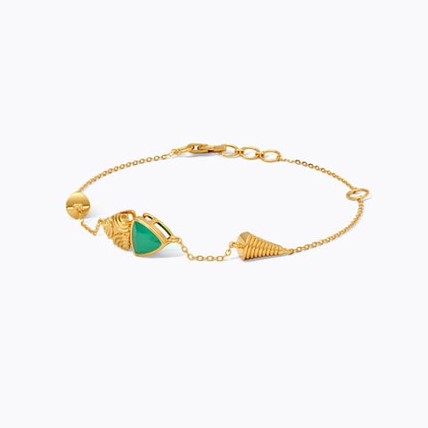Trinity Green Gemstone Bracelet