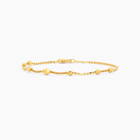Glint Orbs Gold Chain Bracelet