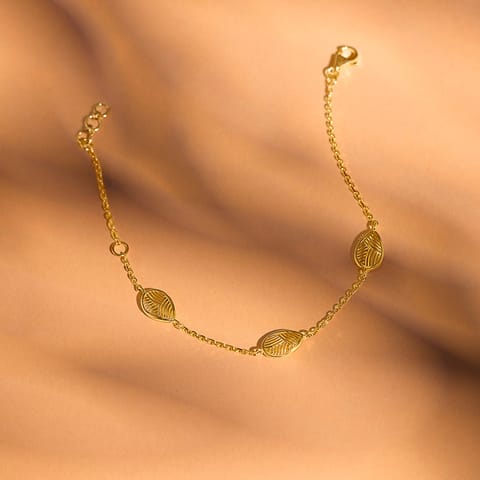 Pear Cutout Gold Chain Bracelet