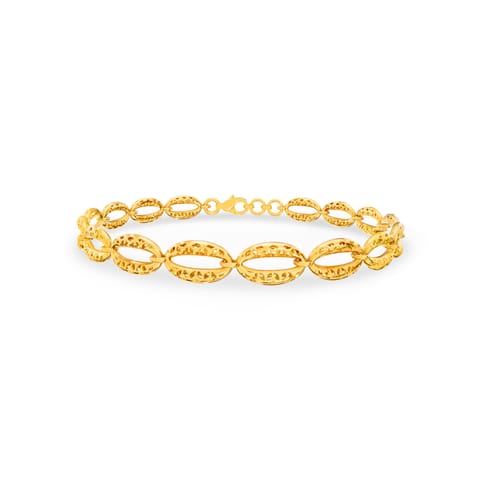 Seamless Link Gold Chain Bracelet