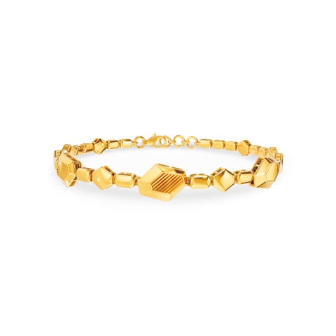 Square Links Gold Chain Bracelet Square Links Gold Chain Bracelet