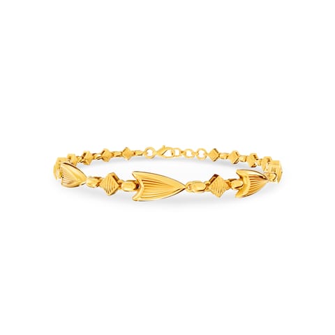 Linking Teardrop Gold Chain Bracelet Linking Teardrop Gold Chain Bracelet