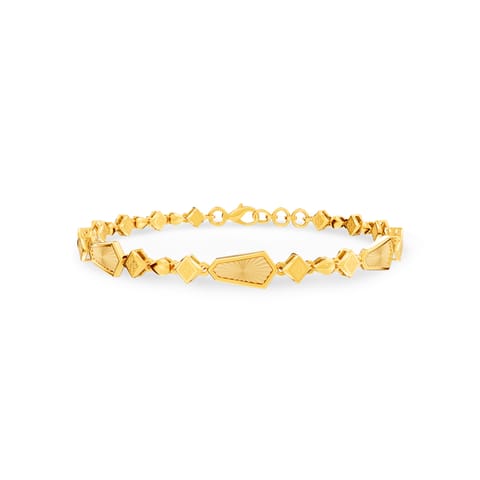 Marquise Link Gold Chain Bracelet