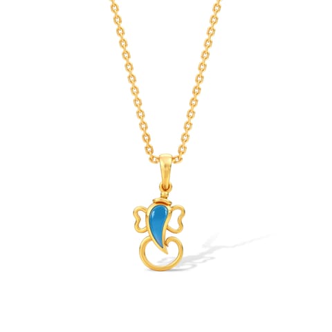 Ganpati Gold Convertible Rakhi Pendant