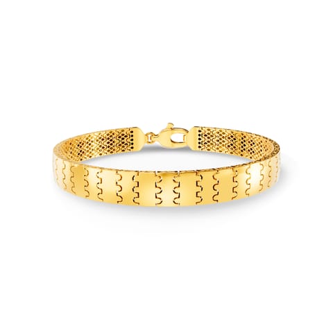 Mono Interlocking Gold Bracelet for Men Mono Interlocking Gold Bracelet for Men