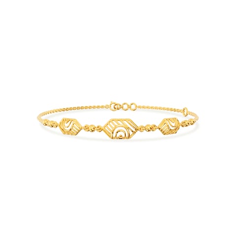 Hexagon Trio Gold Bracelet
