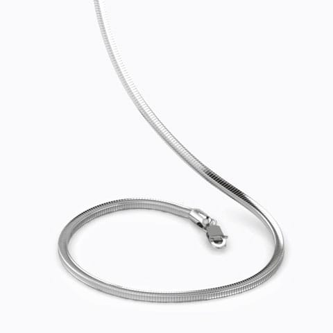 Sleek Platinum Round Chain