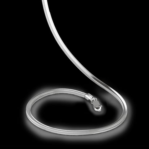 Sleek Platinum Round Chain