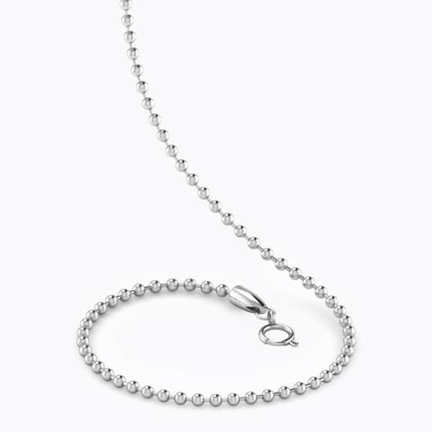 Beaded Platinum Ball Chain