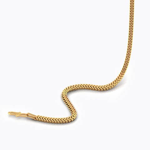 Plush Foxtail Weave Gold Chain