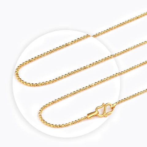 Sleek Ball Gold Chain