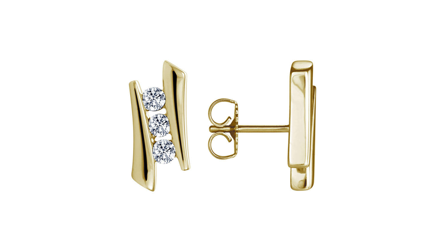 Hamesha Diamond Earrings, 18K Yellow Gold, 0.30 ct total diamond weight Hamesha Diamond Earrings, 18K Yellow Gold, 0.30 ct total diamond weight