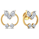 Five-stone Diamond Earrings, 18K White & Yellow Gold, 0.40 ct total diamond weight Five-stone Diamond Earrings, 18K White & Yellow Gold, 0.40 ct total diamond weight