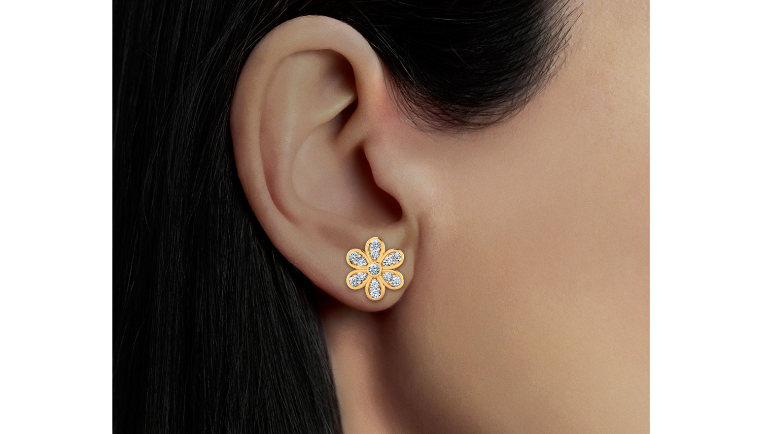 Daisy Diamond Earrings, 18K Yellow Gold, 0.66 ct total diamond weight Daisy Diamond Earrings, 18K Yellow Gold, 0.66 ct total diamond weight