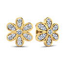Daisy Diamond Earrings, 18K Yellow Gold, 0.66 ct total diamond weight Daisy Diamond Earrings, 18K Yellow Gold, 0.66 ct total diamond weight