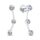Triad Diamond Earrings, 18K White Gold, 0.54 ct total diamond weight Triad Diamond Earrings, 18K White Gold, 0.54 ct total diamond weight