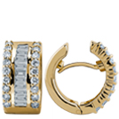 Triumph Diamond Huggies, 18K Yellow Gold, 1.58 ct total diamond weight