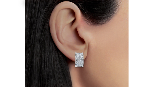 Triumph Diamond Huggies, 18K White Gold, 0.85 ct total diamond weight Triumph Diamond Huggies, 18K White Gold, 0.85 ct total diamond weight