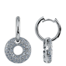 Circular Diamond Hoop-style Drops, 18K White Gold, 1.06 ct total diamond weight Circular Diamond Hoop-style Drops, 18K White Gold, 1.06 ct total diamond weight