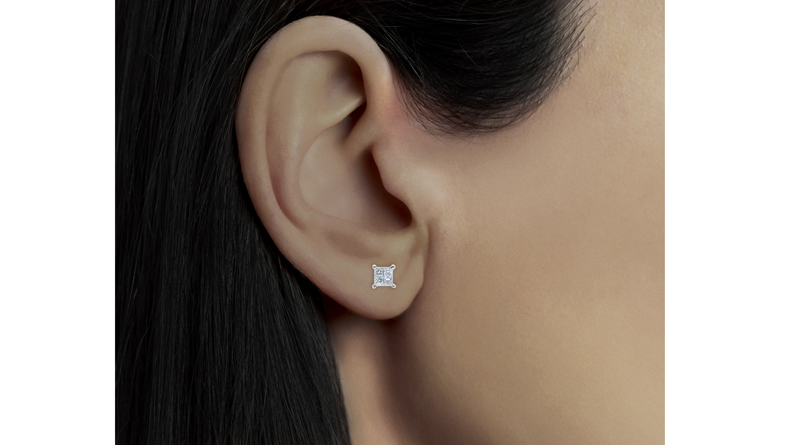 Enigma Four-Stone Diamond Studs, 18K White Gold, 0.15 ct total diamond weight Enigma Four-Stone Diamond Studs, 18K White Gold, 0.15 ct total diamond weight