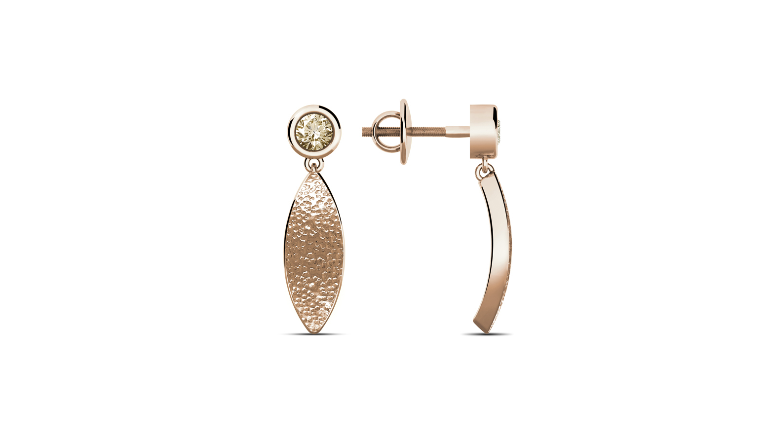 Fall Champagne Drop Earrings