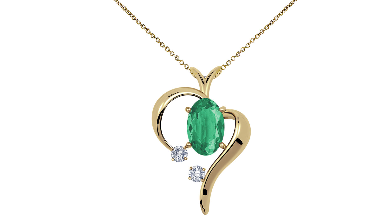 Open Heart Emerald Pendant Open Heart Emerald Pendant