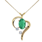 Open Heart Emerald Pendant Open Heart Emerald Pendant
